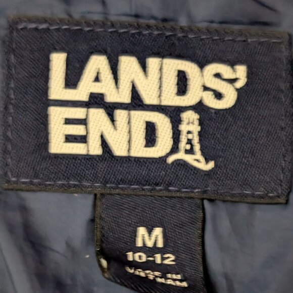 Lands' End Kids Quilted Puffer Jacket Coat Medium (10 -12) Lightweight - Picture 3 of 5